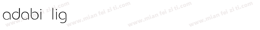 adabi light字体转换